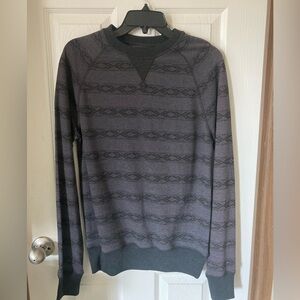 Route 66 Men's Dark Gray Patterned Crewneck Sweater